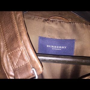 AUTHENTIC Burberry leather moto jacket.